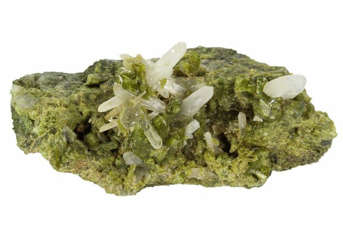 Epidote & Quartz Crystal Cluster - Peru #98954